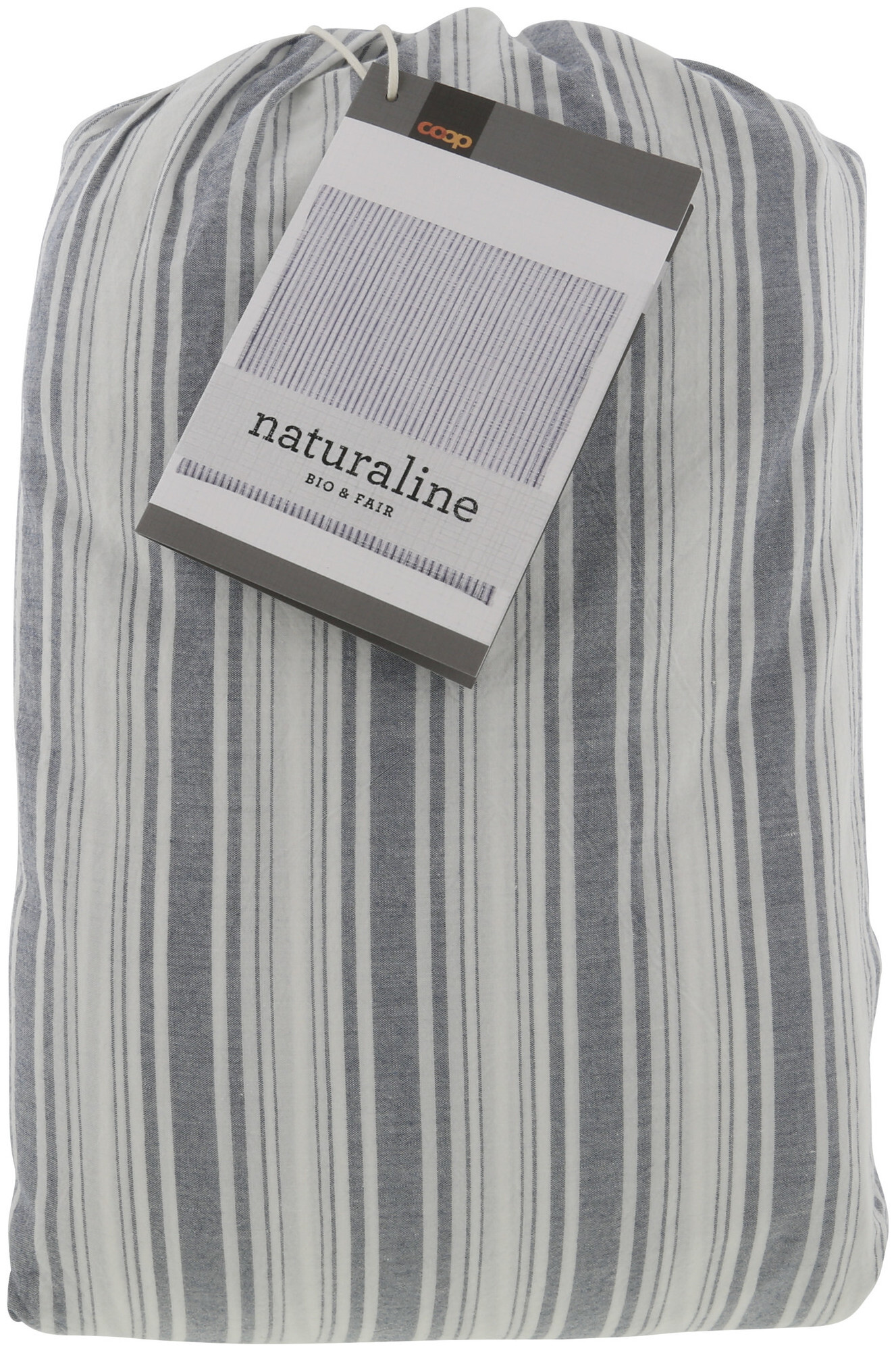 Image of Naturaline Textil Naturaline Duvetbezug Streifen marine 200x210 cm