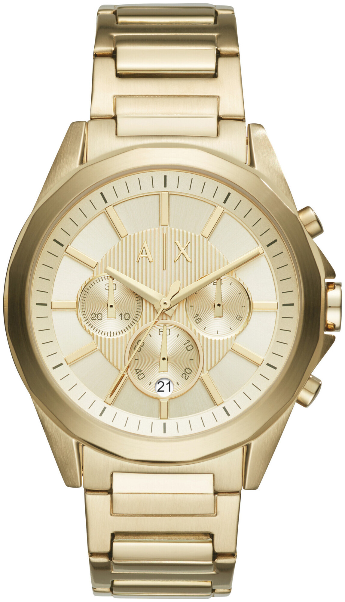 Armani Exchange Uhr Chronograph Edelstahl goldfarben