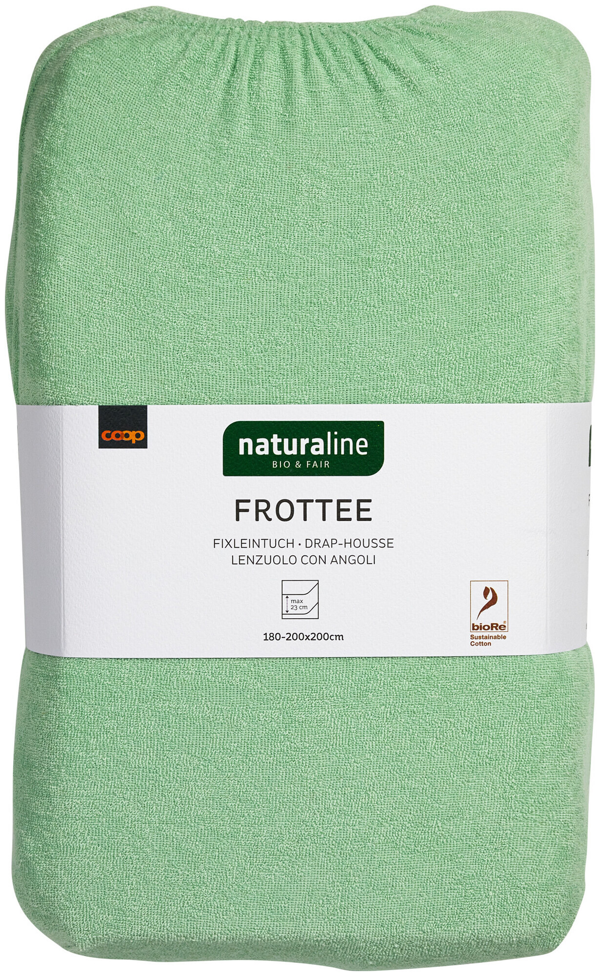 Image of Naturaline Textil Bio Fixl. Frotte 180x200 lindengrün