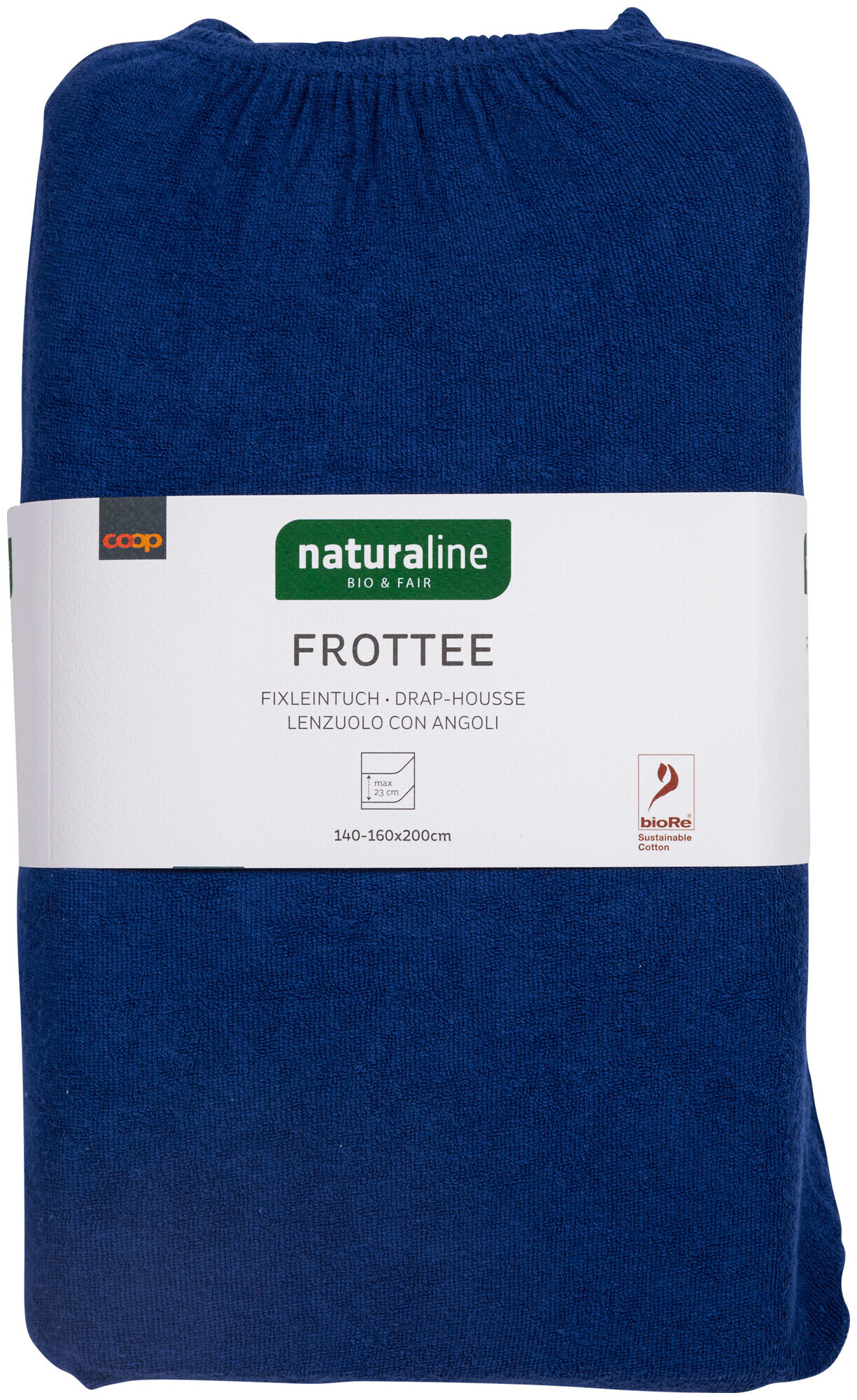 Image of Naturaline Textil Bio Fixl. Frotte 160x200 navy