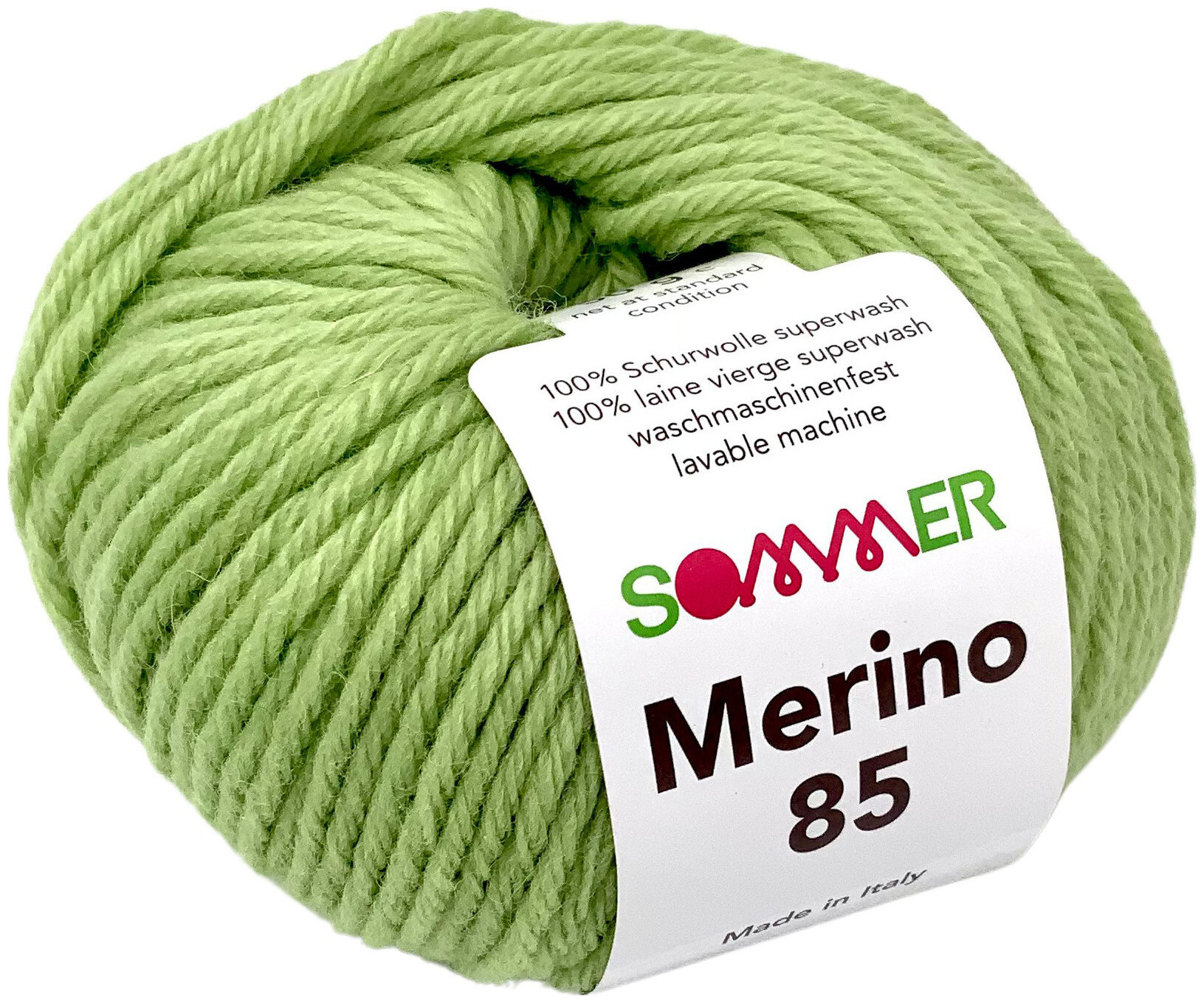 Image of Sommer Merino 85 262 Handstrickgarn 100% Merino Superwash lindengrün 50g