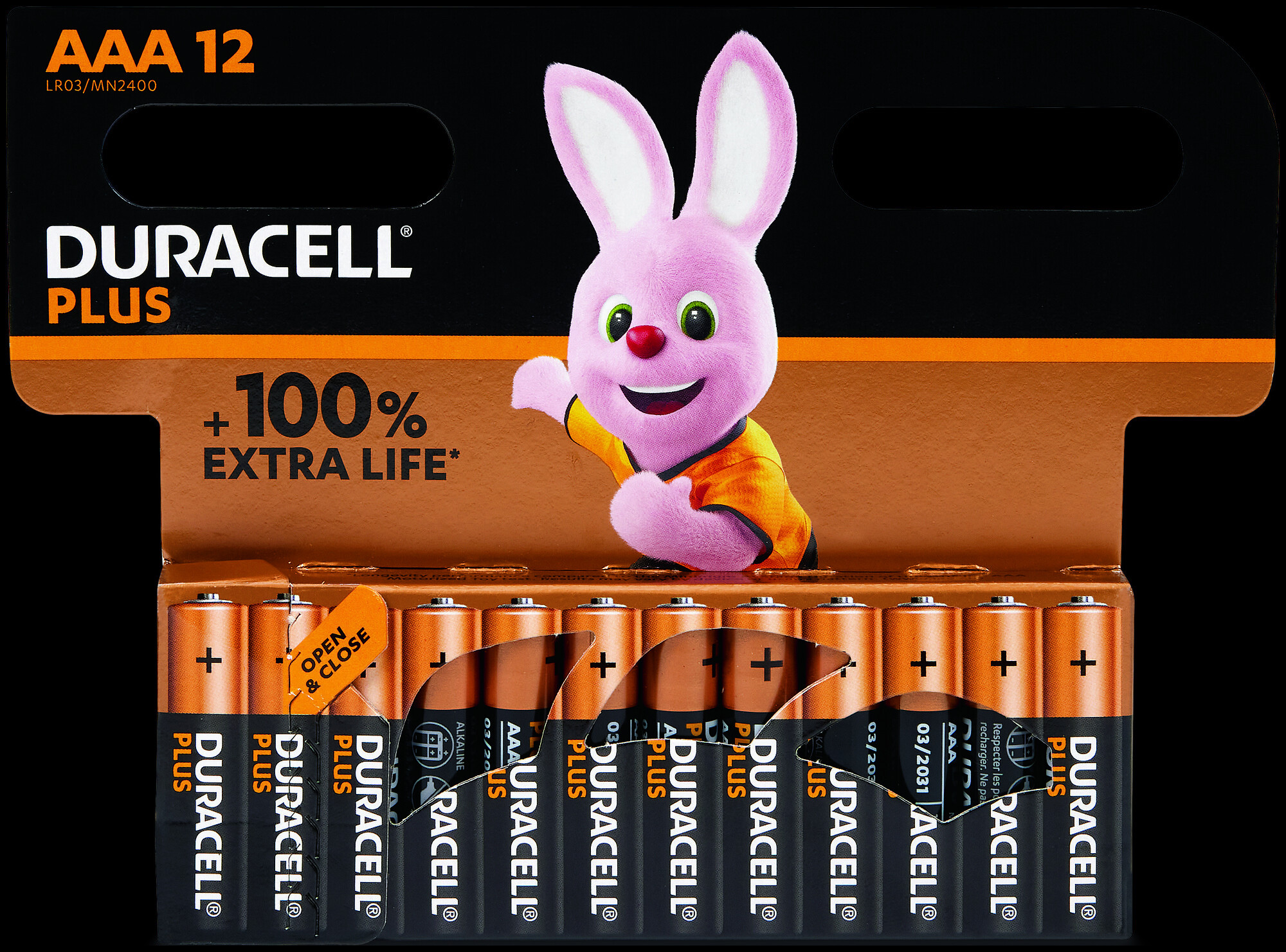 Image of Duracell Batterien Plus Aaa/Lr03 2x12 Stück