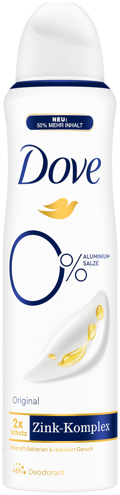 Image of Dove Deo-Spray mit Zink-Komplex Original ohne Aluminiumsalze 150 ml