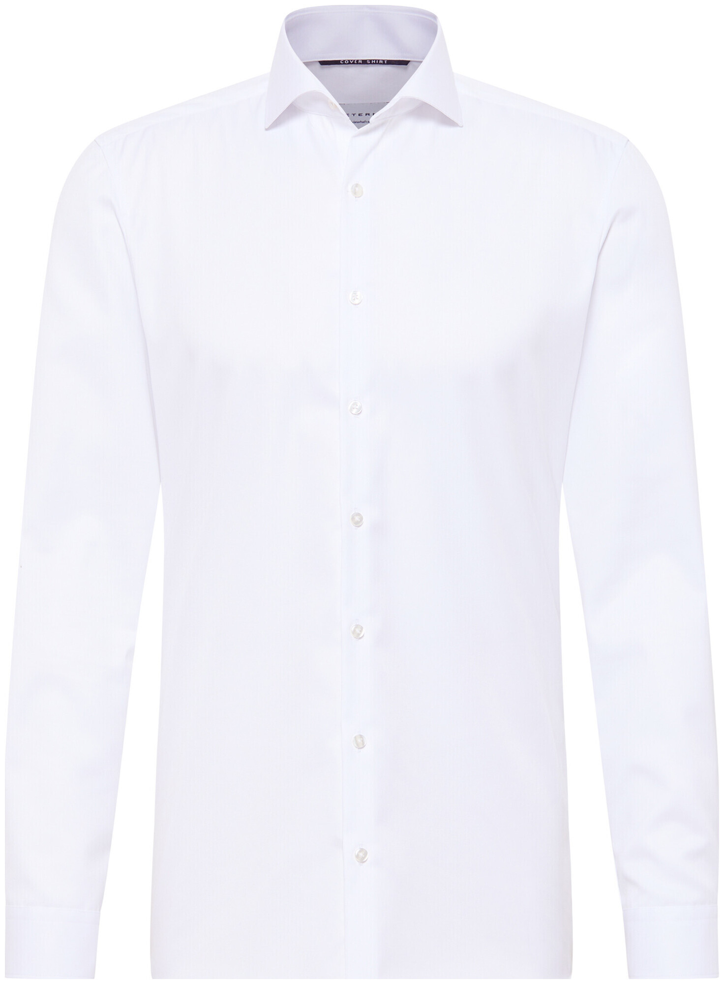 Eterna Langarm Super Slim Fit Twill weiß unifarben