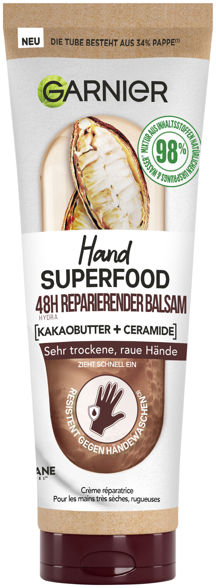 Image of Garnier Hand Superfood 48H Reparierender Handbalsam [Kakao + Ceramide]