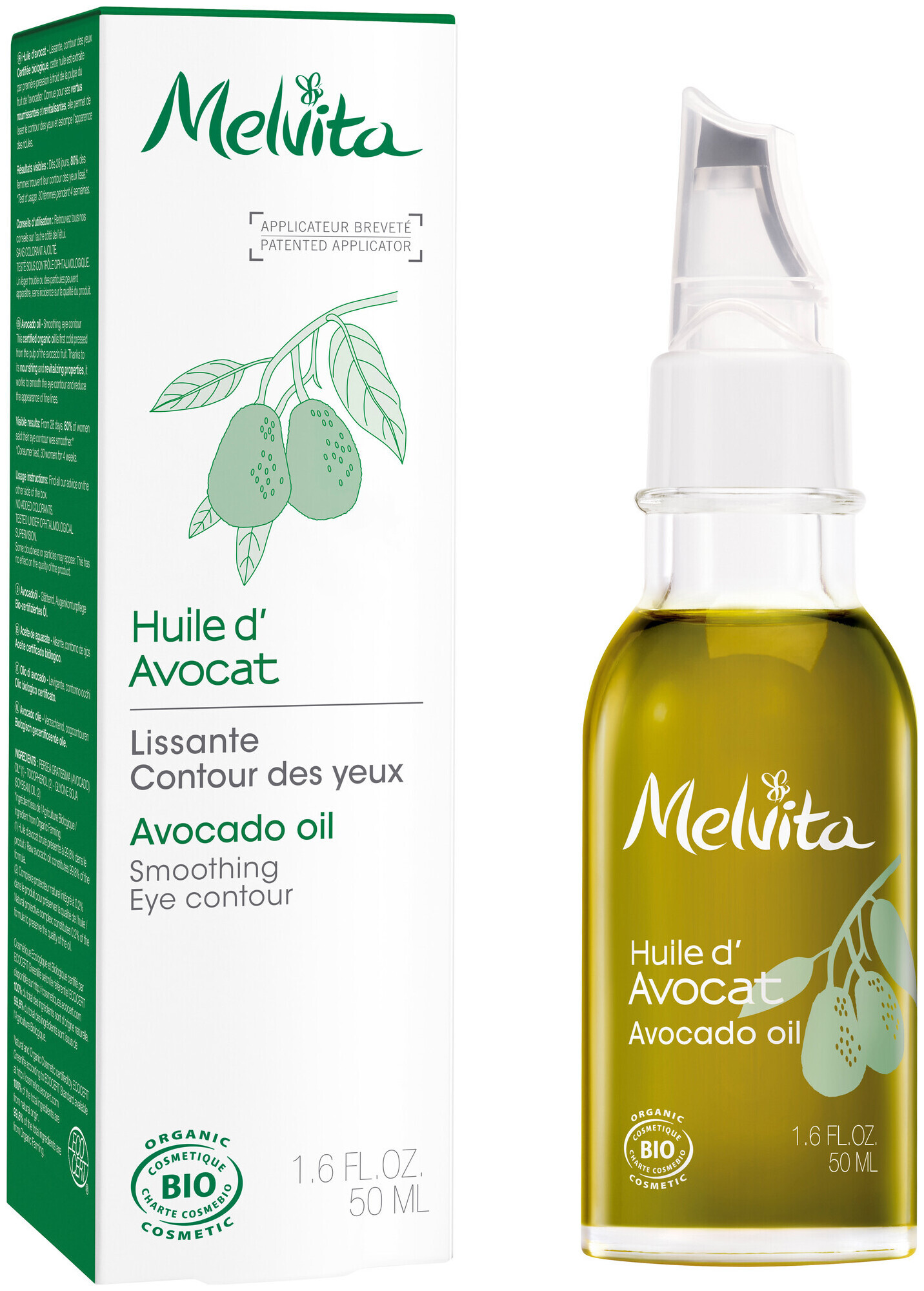 Melvita Huiles de soin Huile d'avocat visage et corps 50ml