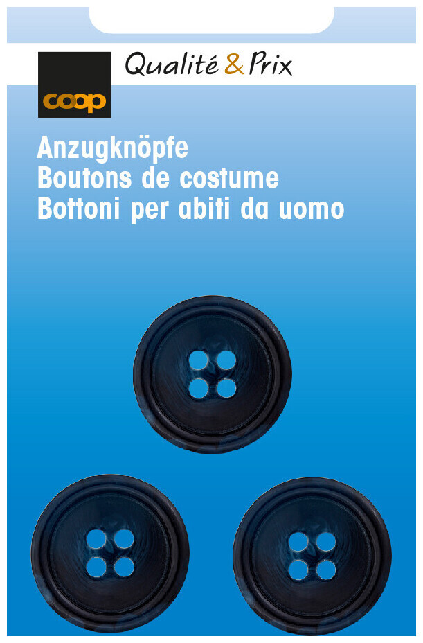 Image of Anzugknöpfe 20mm dunkelblau 3 Stk.
