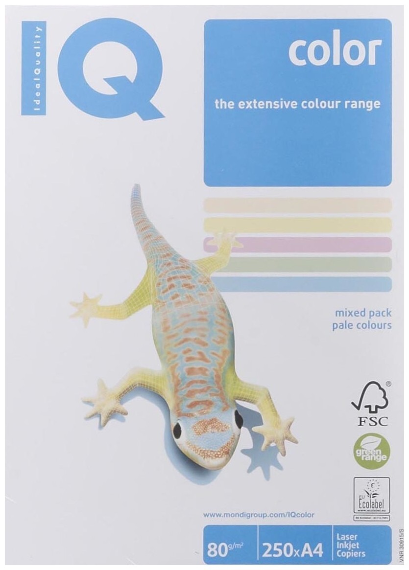 Image of IQ Kopierpapier FSC pastell A4 80g 100 Blatt