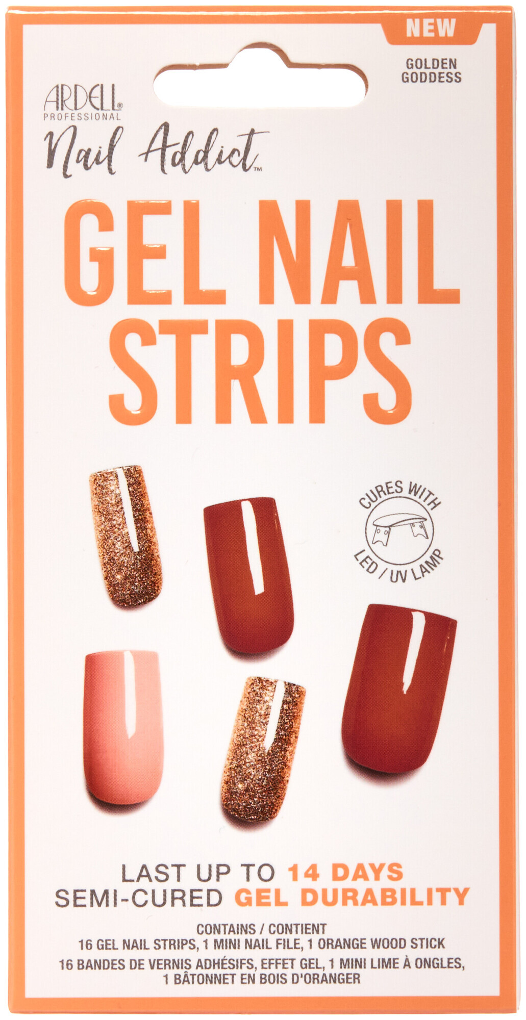 Image of Ardell Gel Nail Strips Golden Goddess