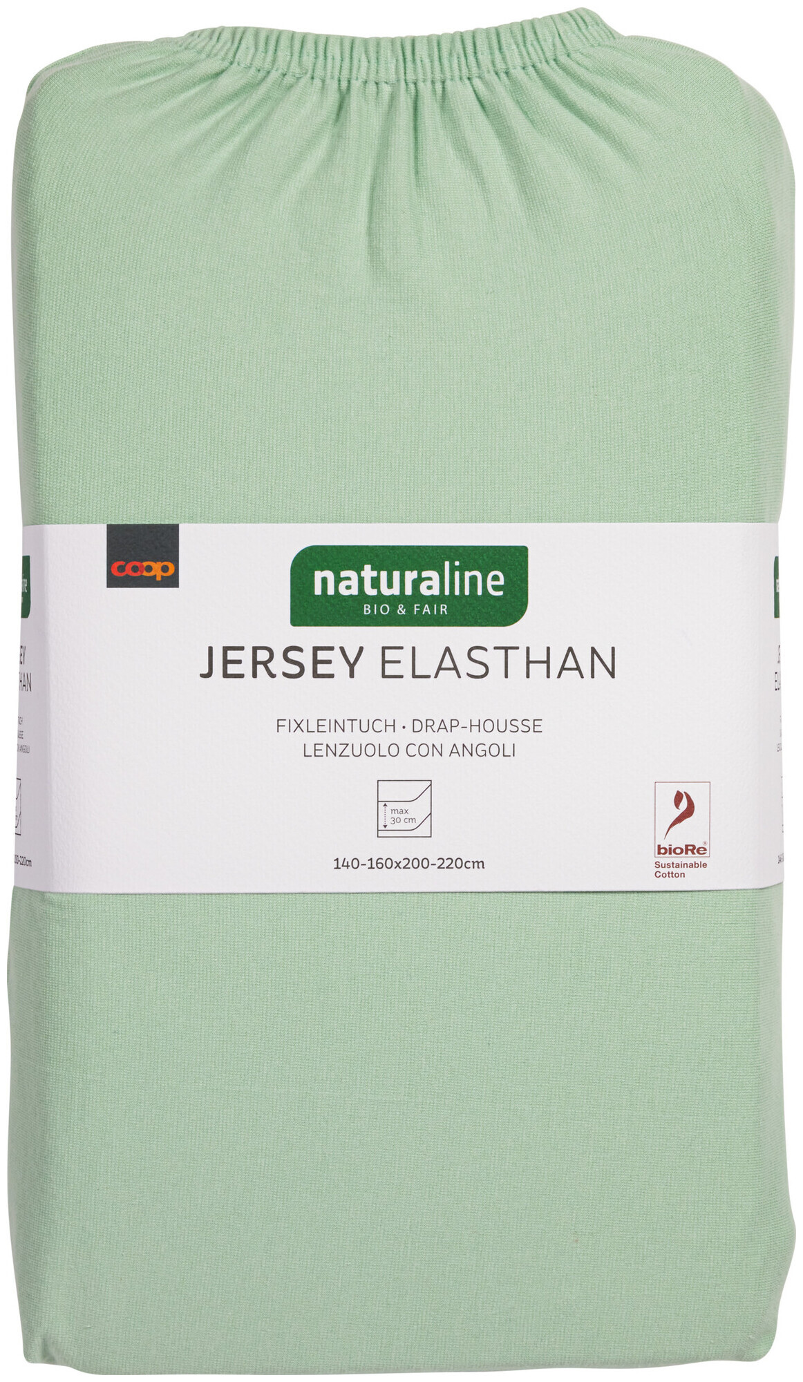 Image of Naturaline Textil Bio Fixl. Jersey EA 160x200 lindengrün