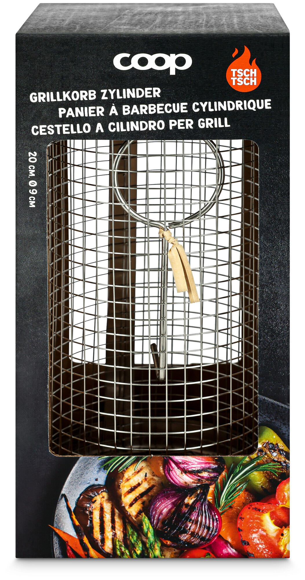 Coop Panier à barbecue cylindrique Tsch Tsch 20cm x Ø 9cm