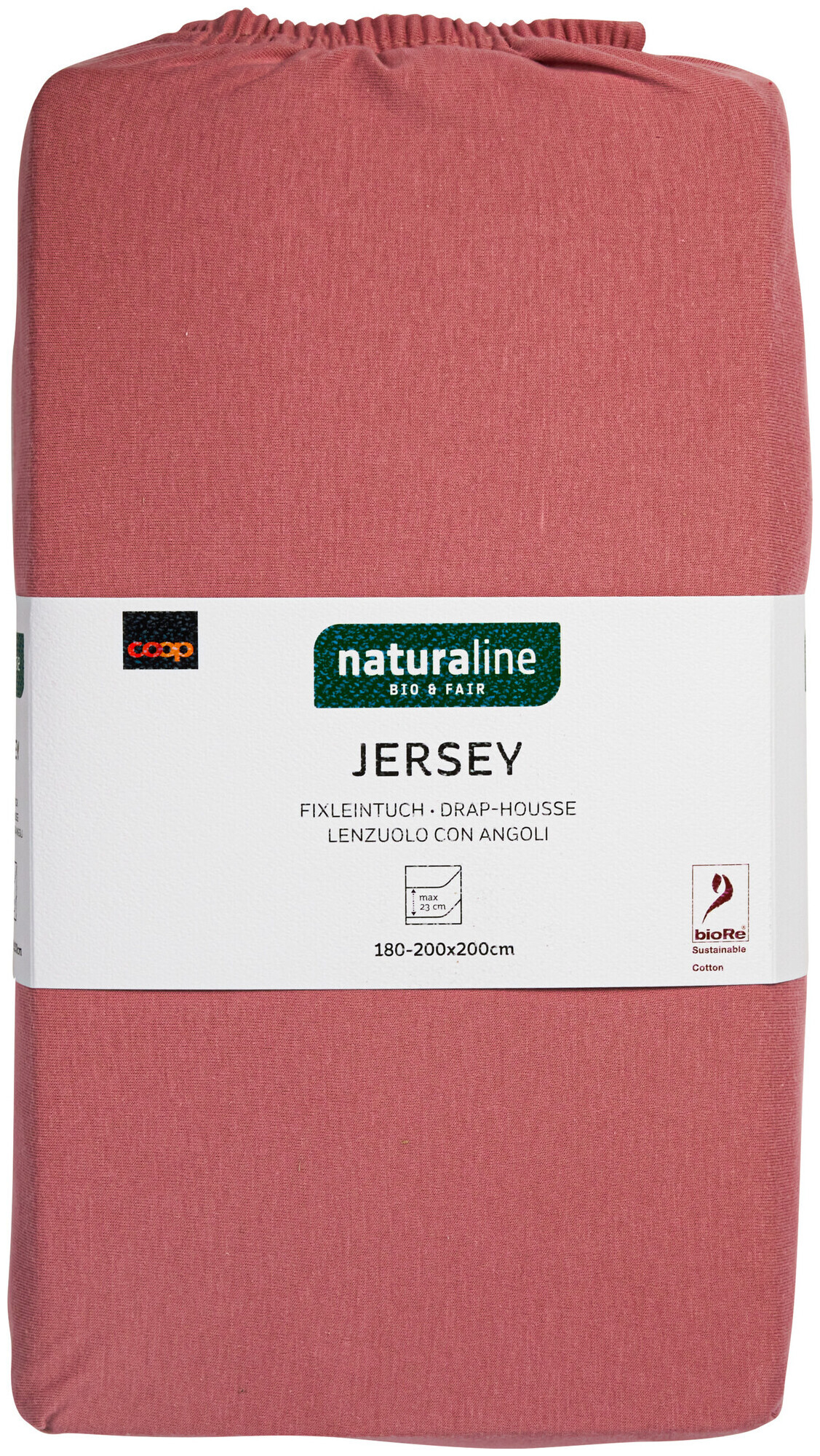Image of Naturaline Textil Bio Fixl. Jersey 180x200 rosa