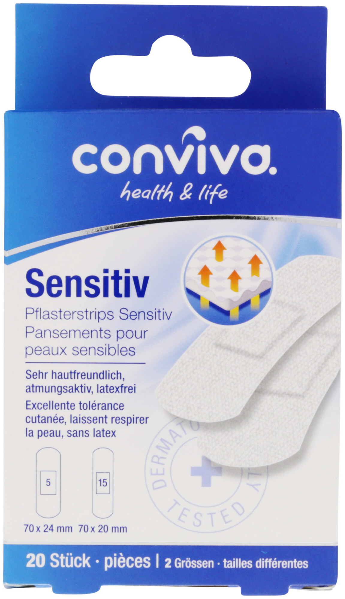 Image of conviva Pflasterstrips sensitiv 20 Stück