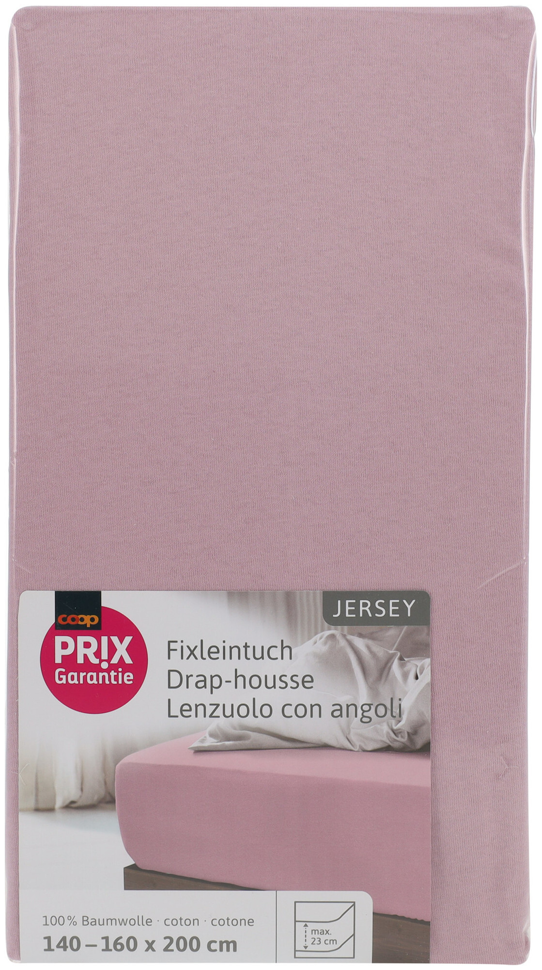 Image of Prix Garantie Fixleintuch Jersey rose 160x200cm