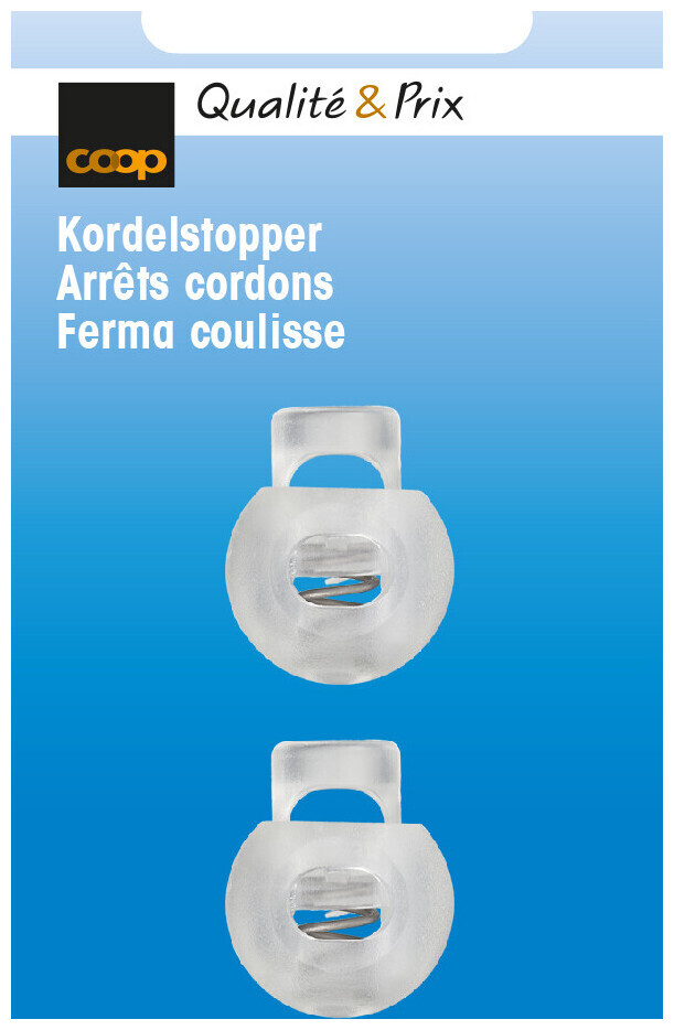 Image of Coop Kordelstopper Kugel transparent 18 mm 2 Stk.