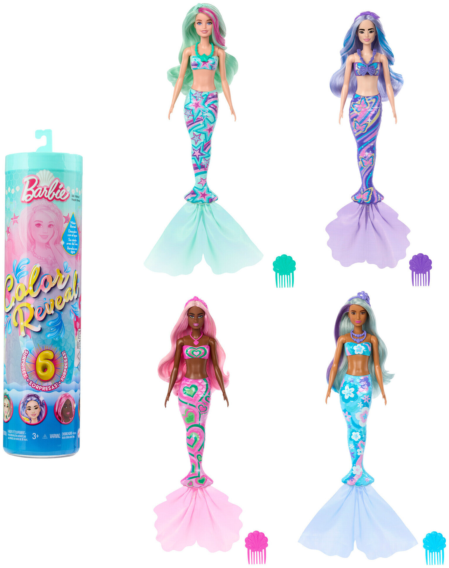 Image of Barbie Color Reveal Deep Sea Mermaids