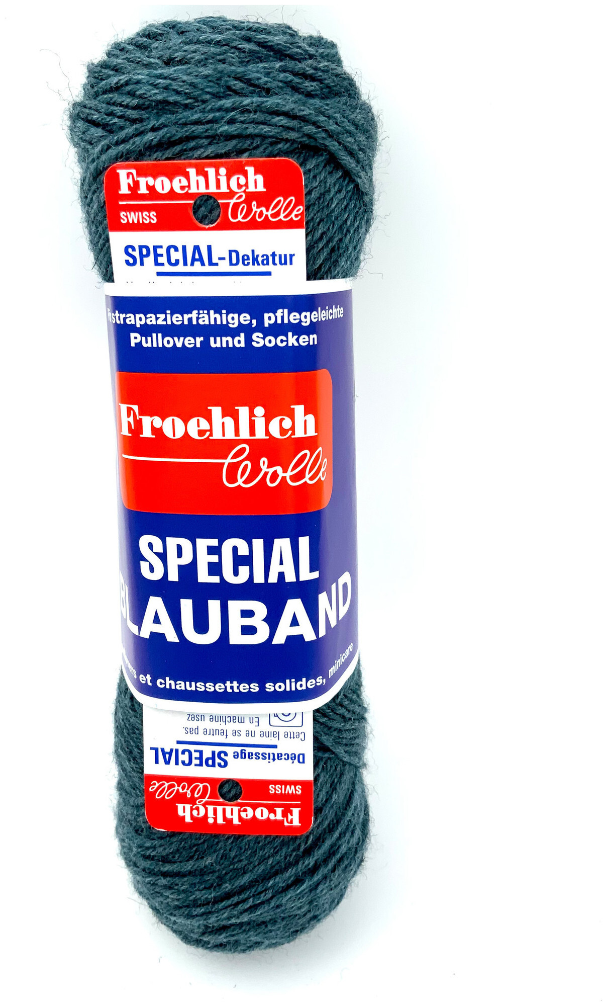 Froehlich Blauband 437 Laine pour chaussettes vert militaire mél. 50g