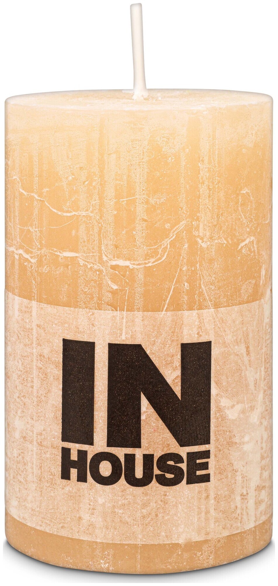 Image of Inhouse Zylinderkerze Rustic 60x100 Hellbraun