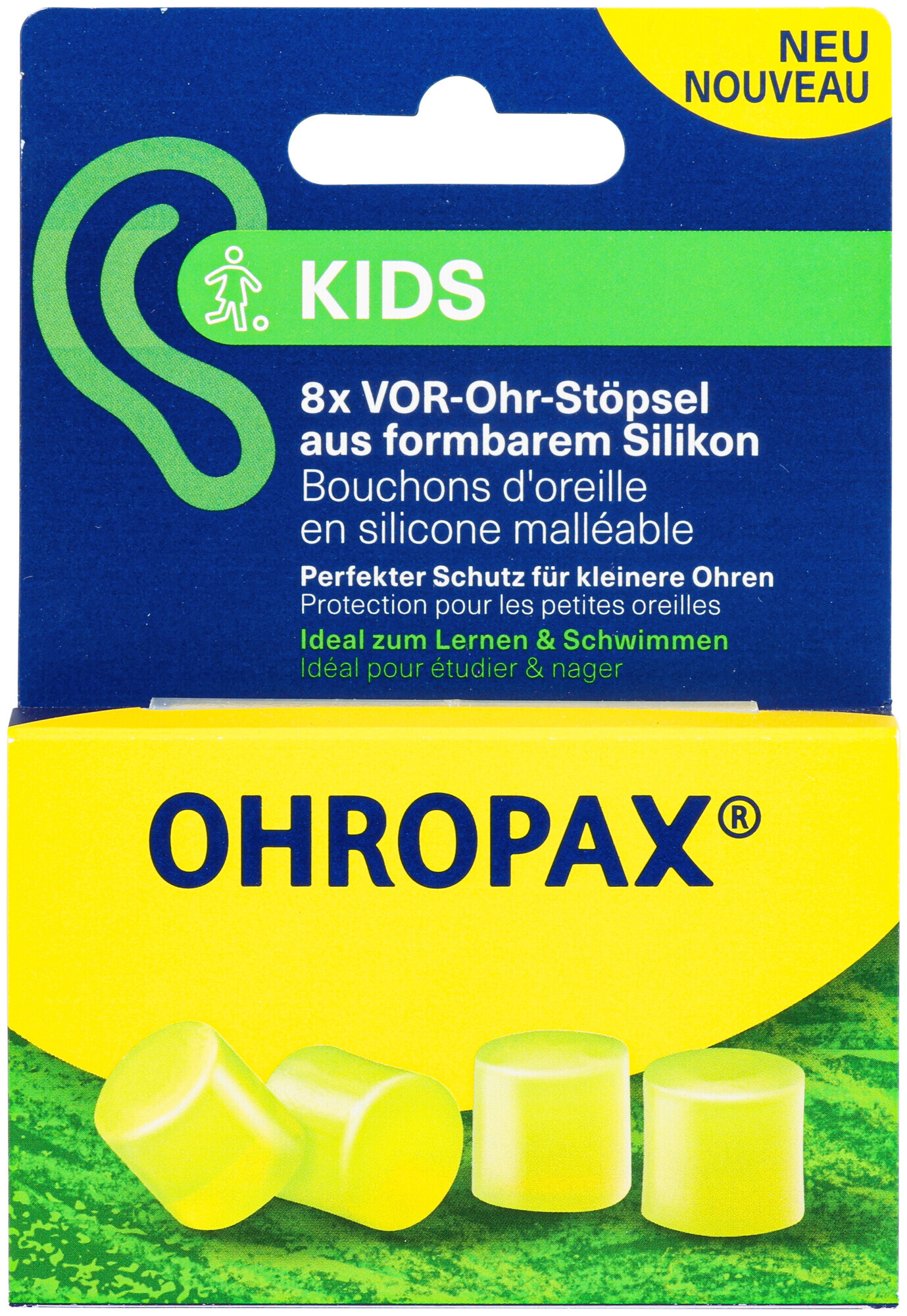 Ohropax bouchons d'oreille Silicon Kids 8 pcs