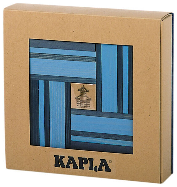 Image of Kapla-Color 40 Holzplättchen blau & hellblau