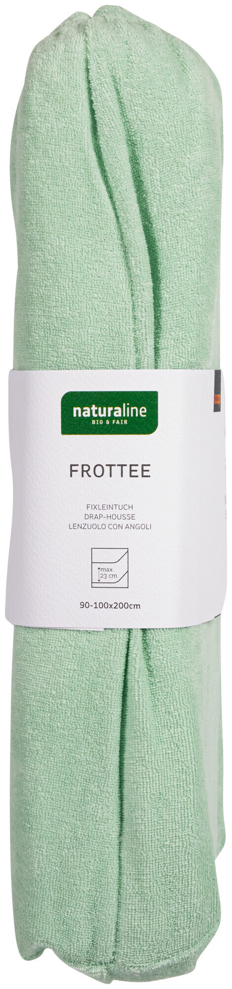 Image of Naturaline Textil Bio Fixl. Frotte 90x200 lindengrün