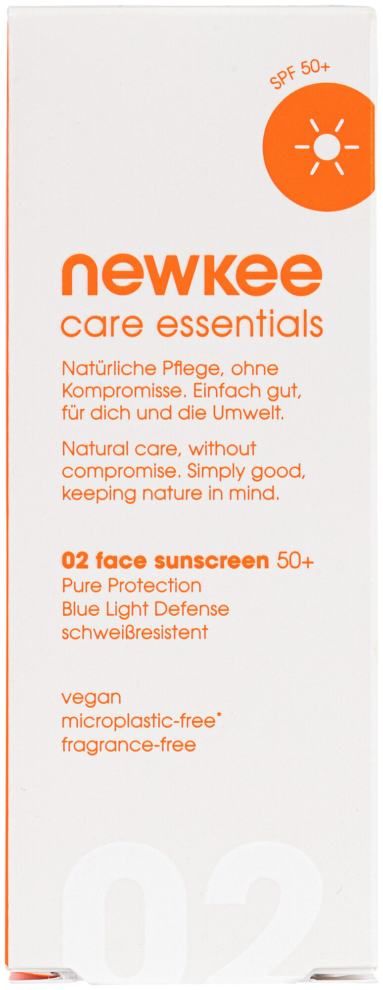 newkee crème solaire visage 50+