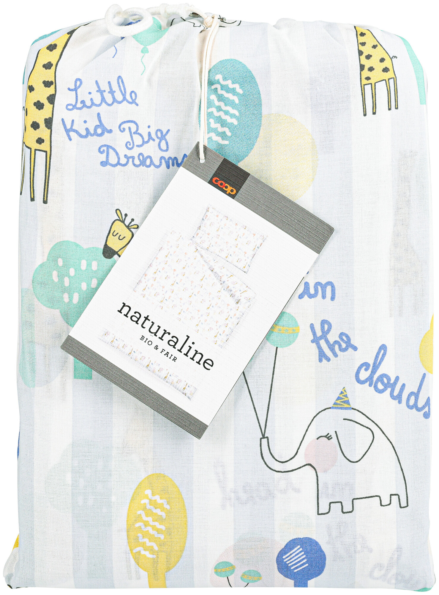 Image of Naturaline Textil Naturaline Bettwäschegarnitur Giraffe 160x210/65x100 cm