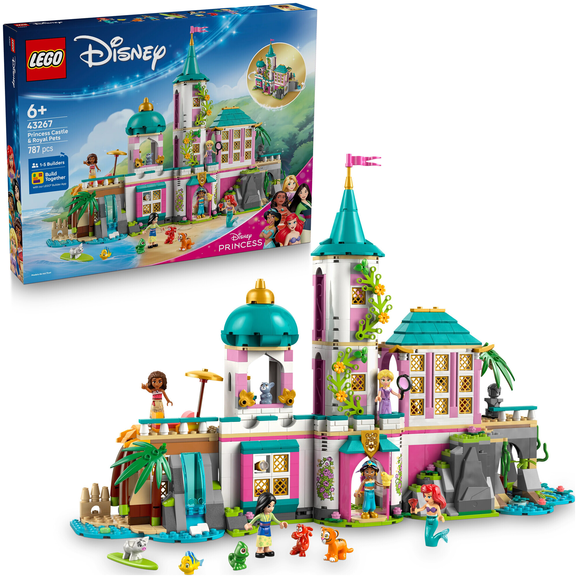 Lego Disney Princess Lego Disney Classic 43267 Le château des princesses et les animaux royaux 6+ ans
