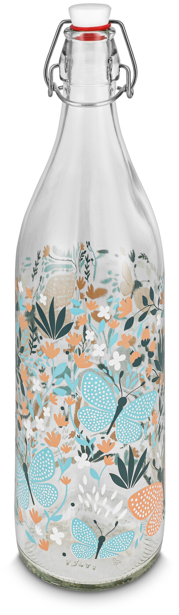 Image of Bügelflasche Schmetterling 1.0L Glas