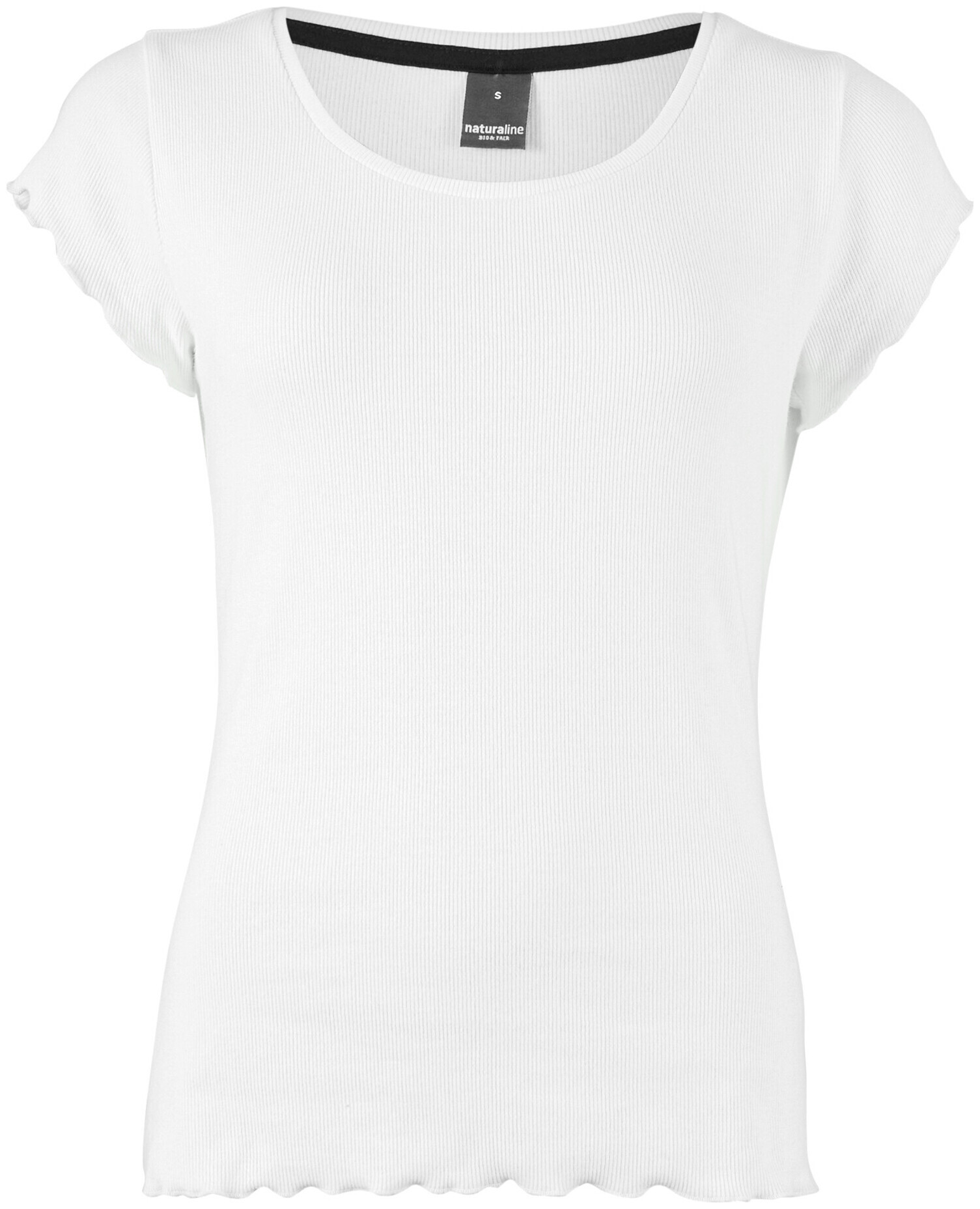 Image of Naturaline Textil Damen T-Shirt 2x2 Rip weiss L