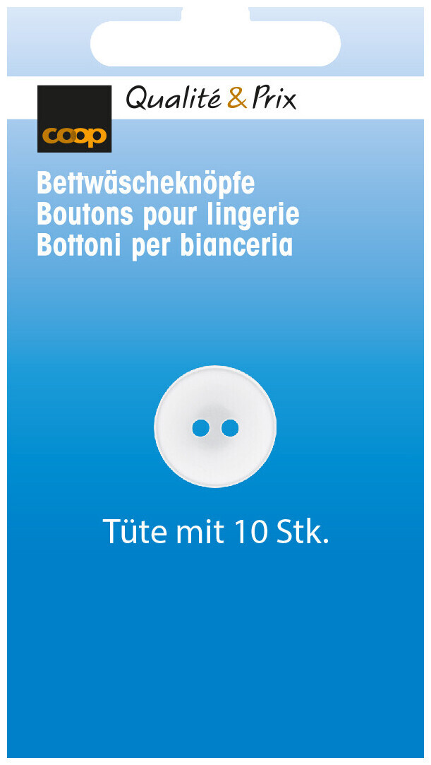 Image of Coop Bettwäscheknopf weiss 15 mm 10 Stk.