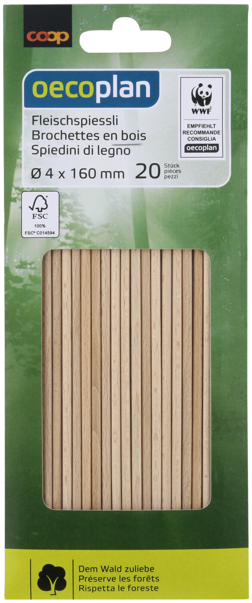 Image of Oecoplan Grillspiesse 16cm, FSC Holz