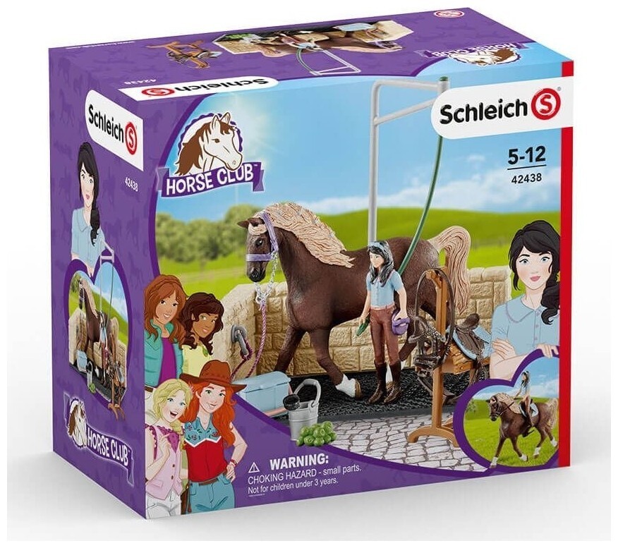 Image of Schleich Horse Club Washing Area with Horse Club Emily & Luna (Mehrfarbig)