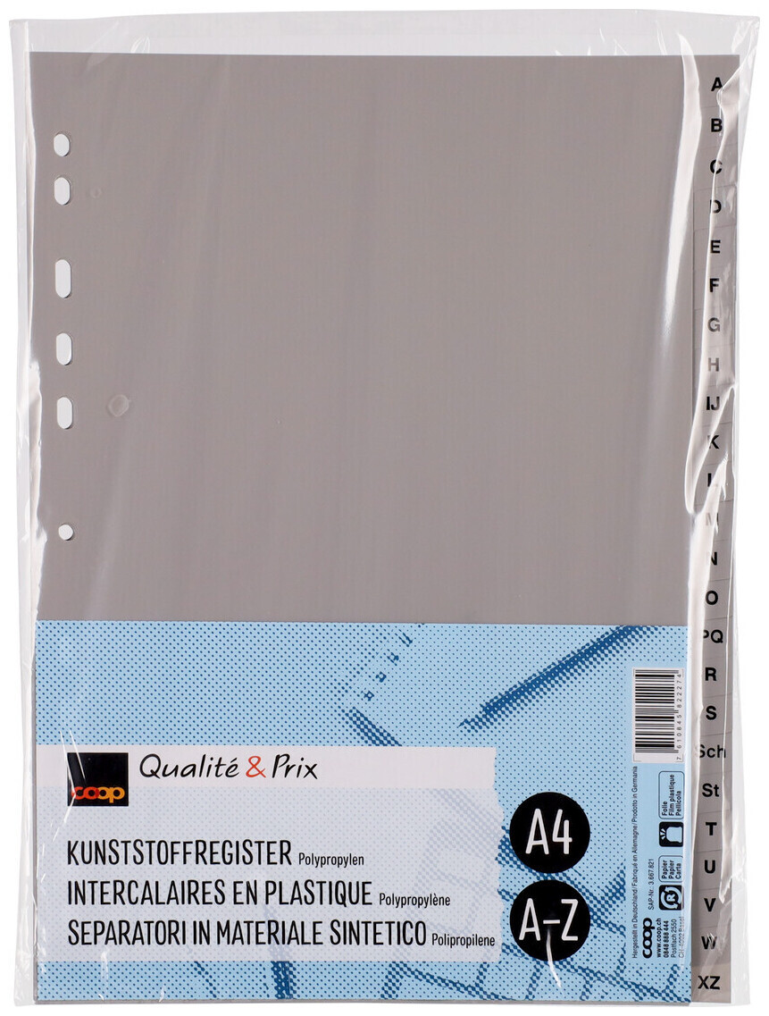 Image of Coop Qualité&Prix Register PP A4 grau A-Z