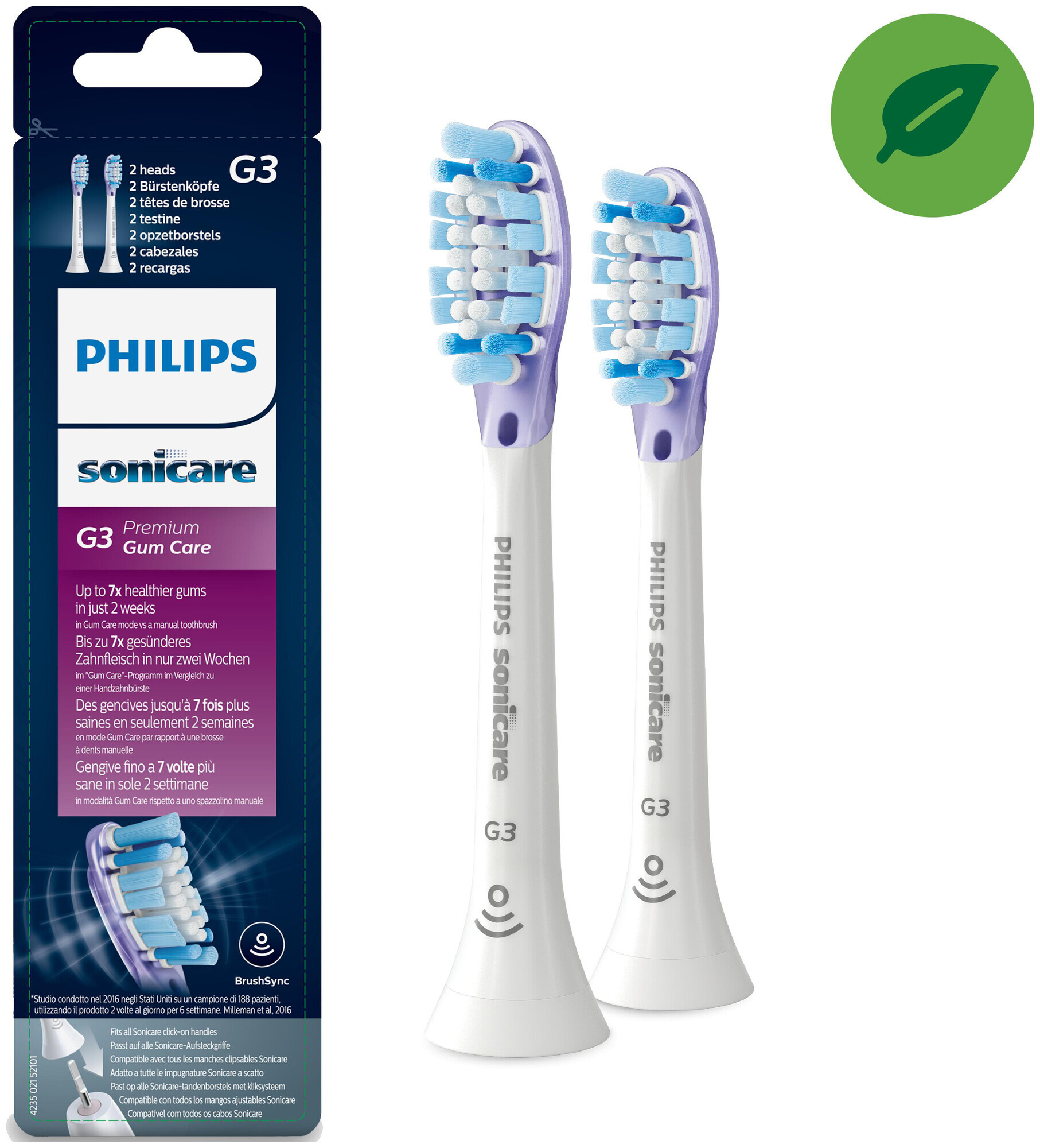 Image of Philips Premium Gum Care (G3), 2er Pack, weiss Hx9052/17