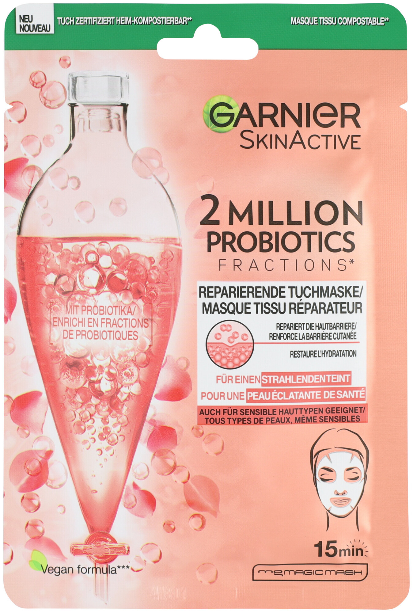 Image of Garnier Tuchmaske Gesicht 1 Million