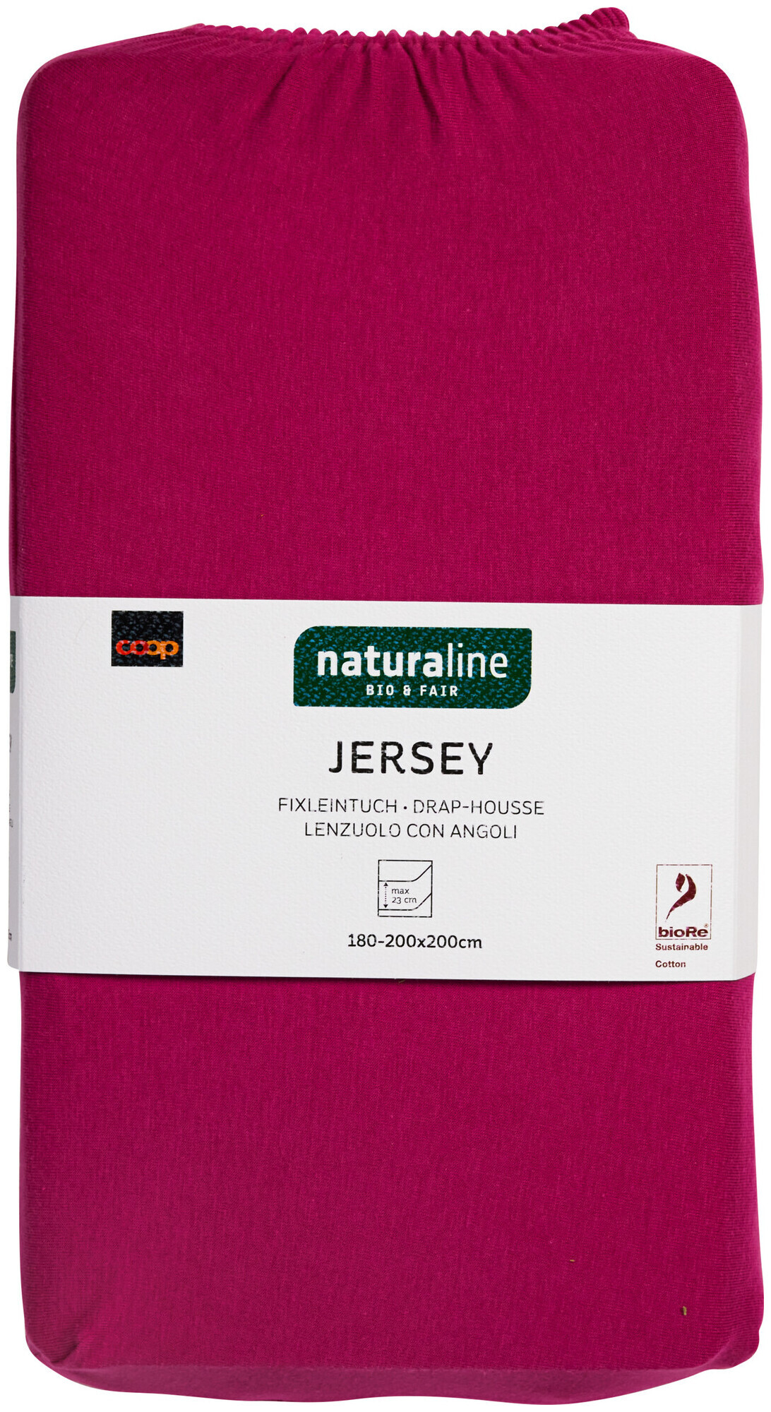 Image of Naturaline Textil Bio Fixl. Jersey 180x200 pink