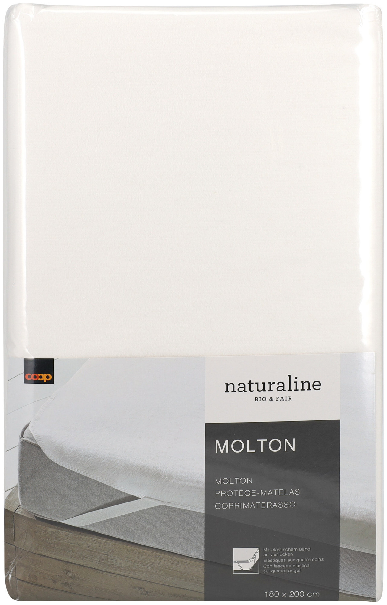 Image of Naturaline Textil Naturaline Molton 180x200cm Weiss