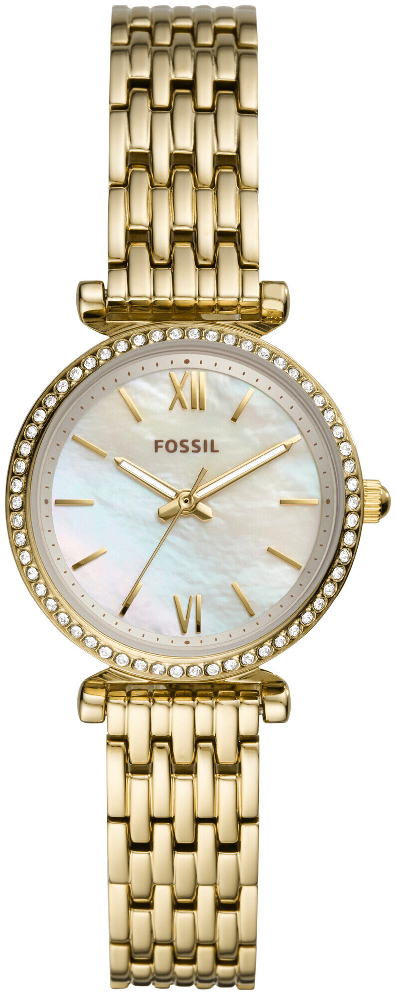 Fossil Damenuhr Carlie Mini Edelstahl Goldfarben