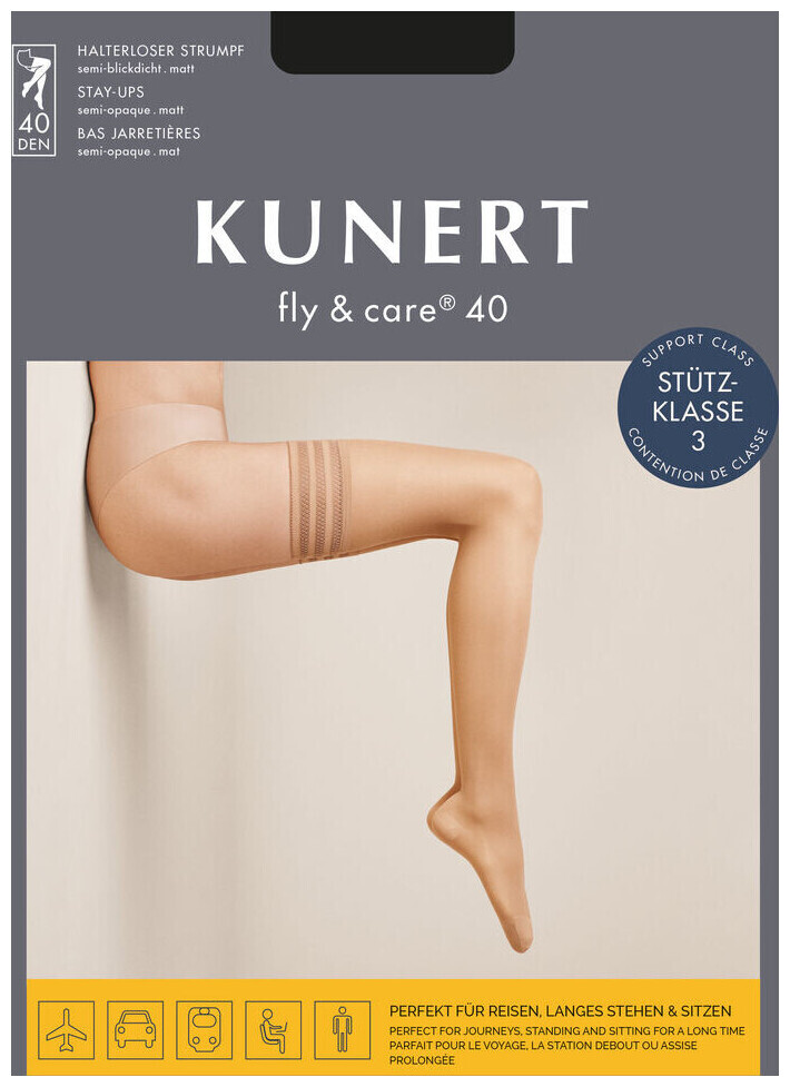 Kunert Fly&Care 40 Damen Fein Halterlose Cashmere S
