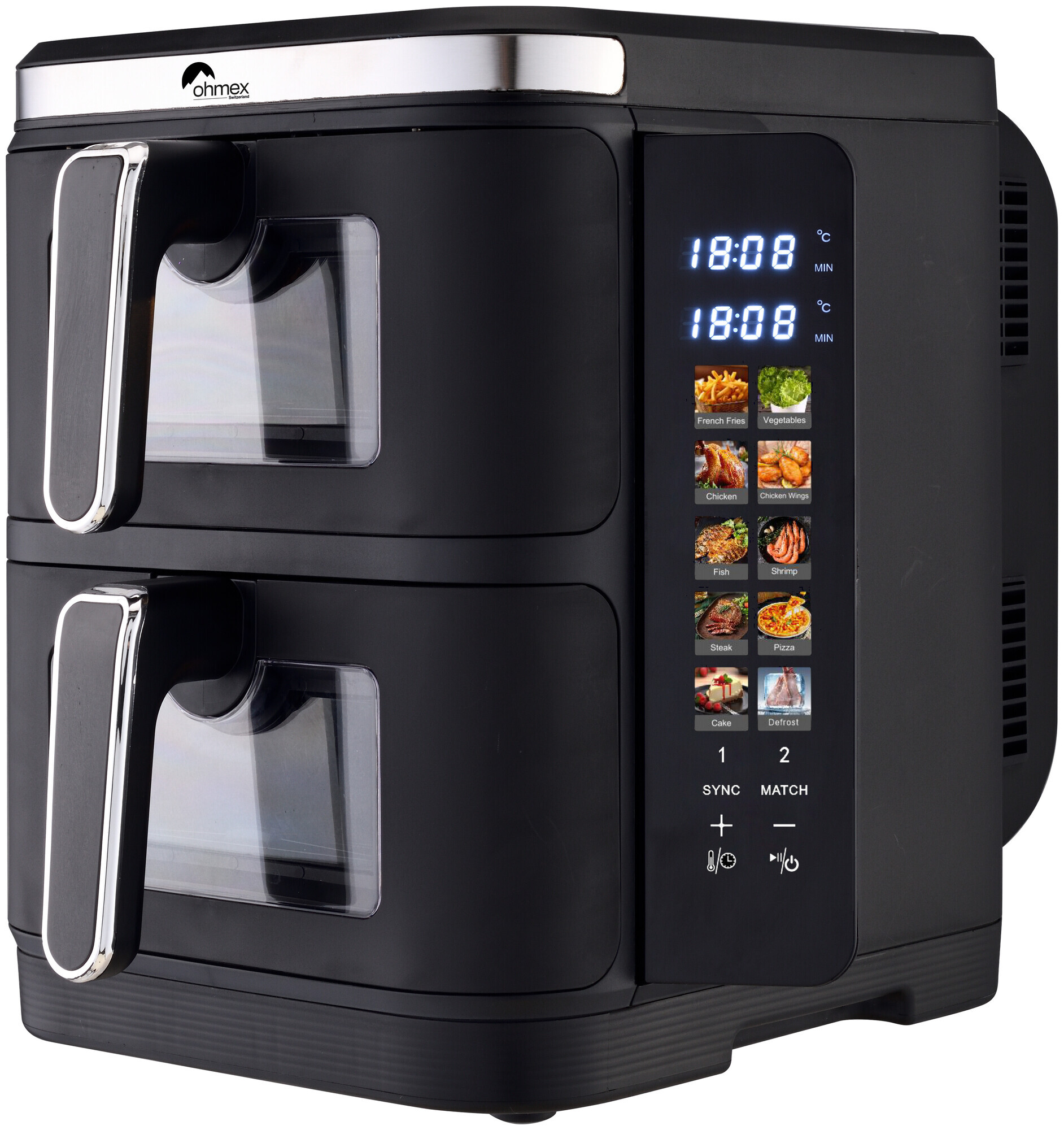 Ohmex Doppel Airfryer Ohm-Fry-5502Air