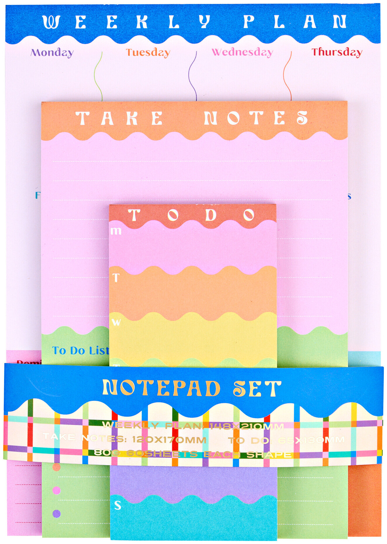 Image of Color Block Notizblock Set 3Stk