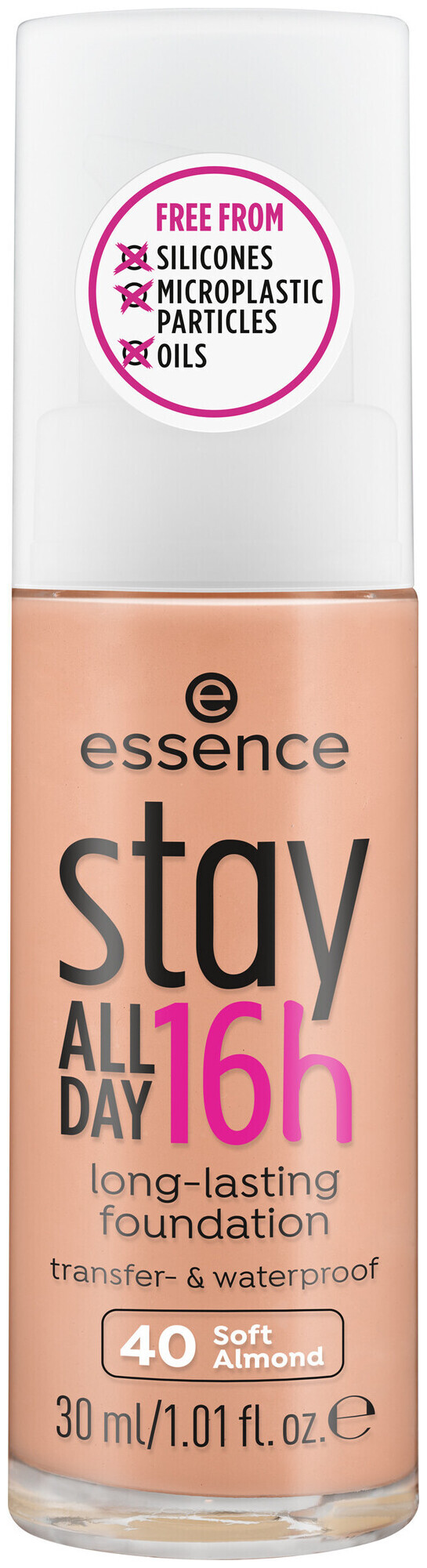 Image of essence stay ALL DAY 16h long-lasting Foundation 40 Soft Almond 30 ml