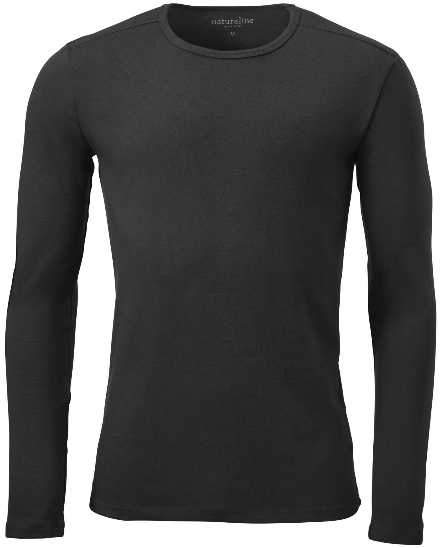 Naturaline Textil Naturaline Herren T-Shirt Langarm schwarz S