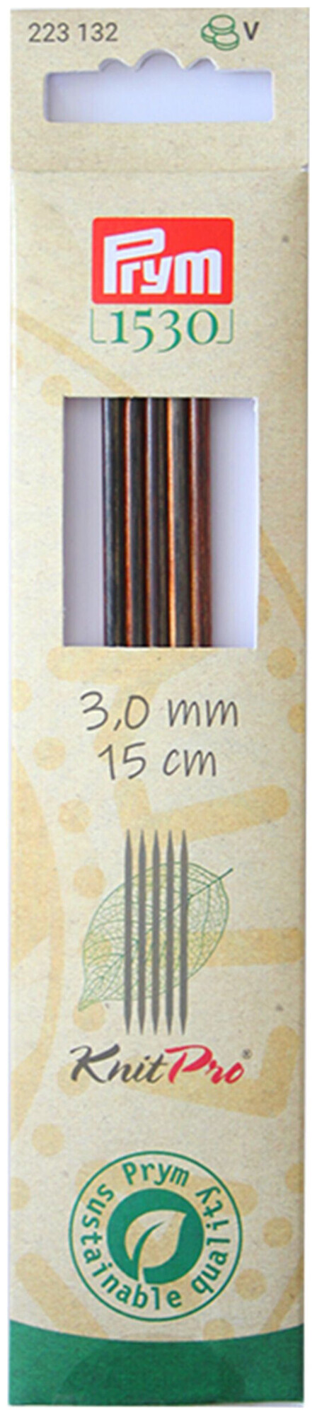 Image of Prym 1530 Strumpfstricknadeln 3.00 mm, 15 cm, Birkenholz