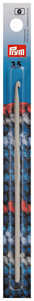 Image of Prym Häkelnadel ohne Griff, grau 3.50 mm, 14 cm, Karte, Aluminium