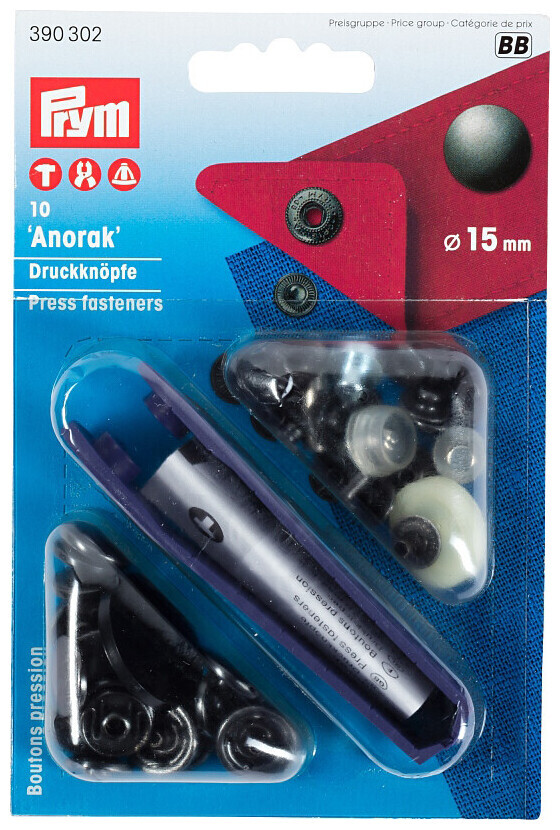 Prym bouton pression anorak bruni 15 mm 10 pcs