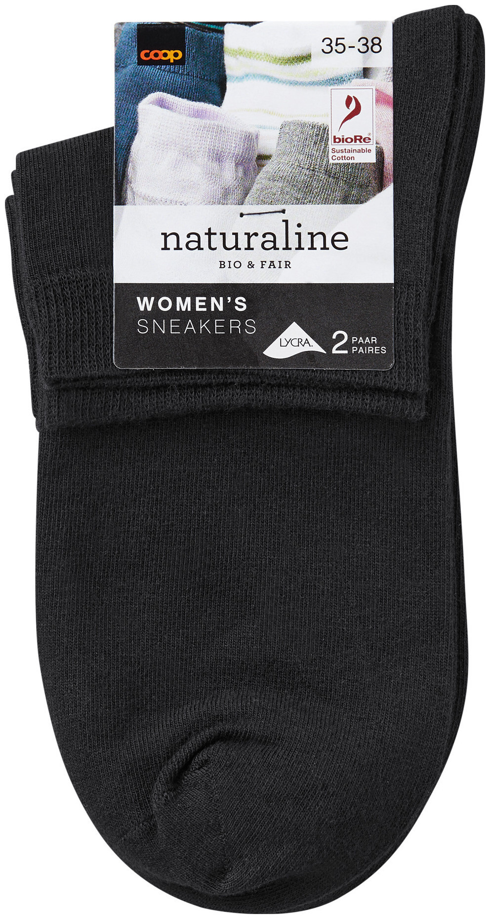 Naturaline Textil Naturaline Damen Sneaker Basic Duo Schwarz 39 - 41