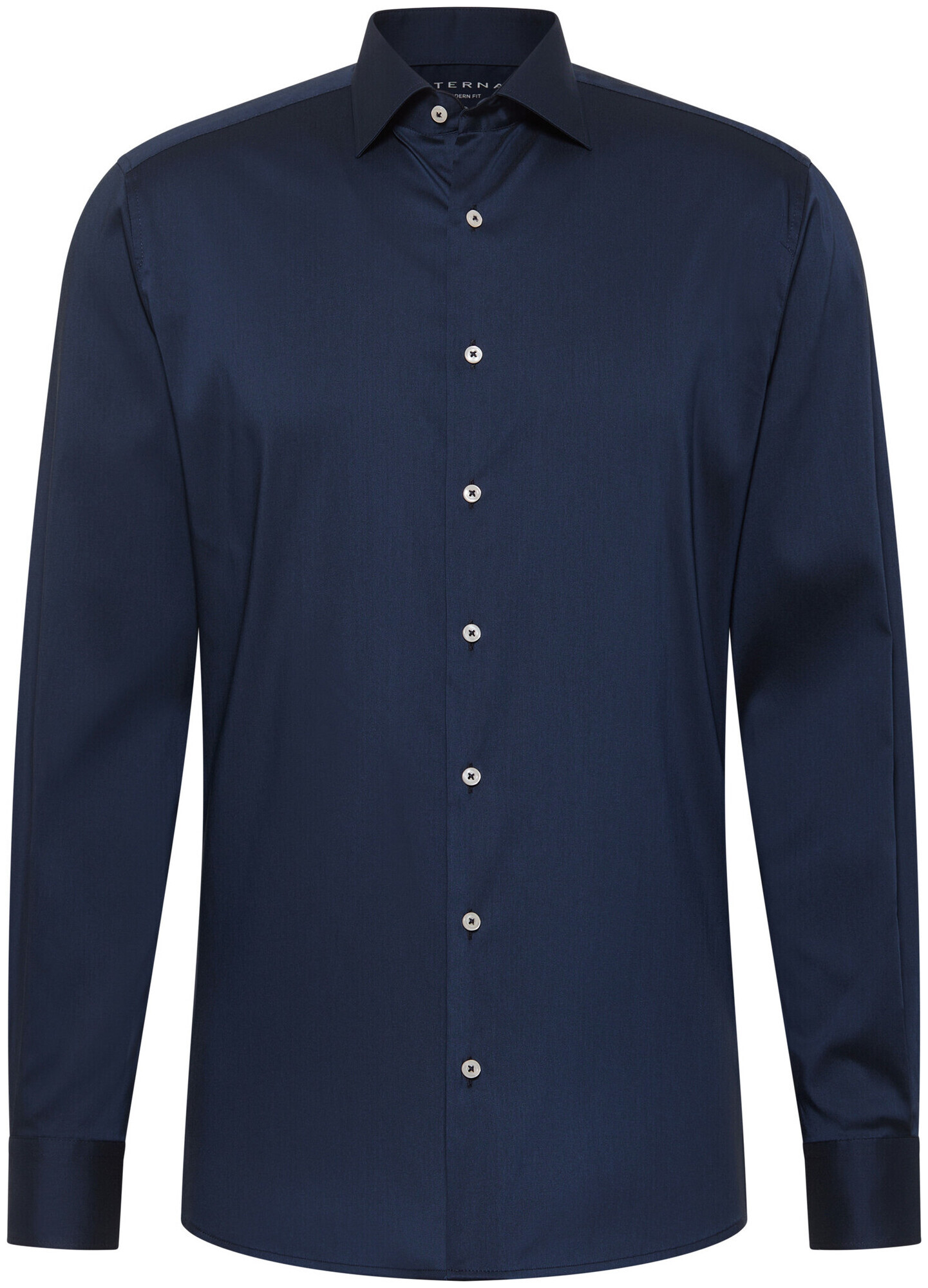 Image of Eterna Modern FIT Performance Shirt Twill-Stretch Langarm navy 38