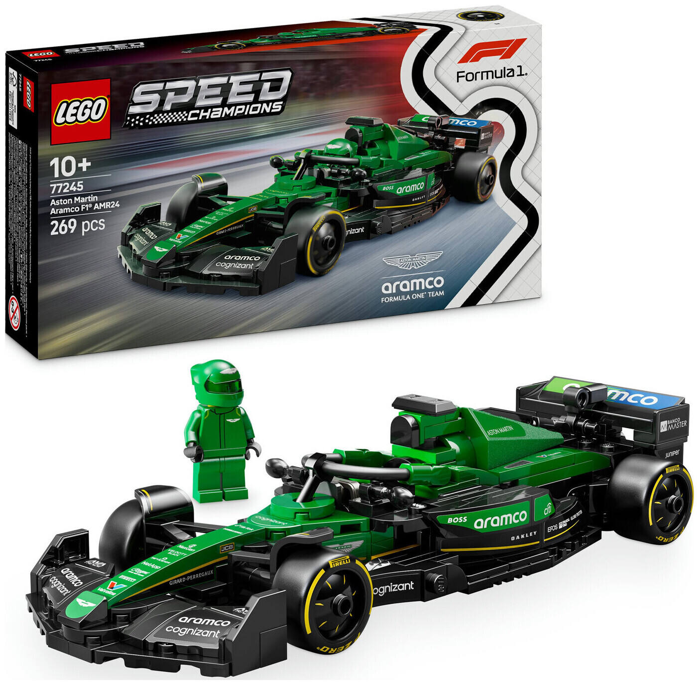 Image of Lego Speed Champions Lego® Speed Champions 77245 Aston Martin Aramco F1 Amr24 Rennauto Set ab 10 Jahren